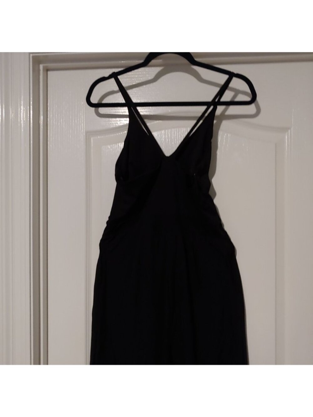 Halara Black Wide Leg Jumpsuit Pleated Palazzo Stretch Travel Casual Shapewear - Picture 9 of 10